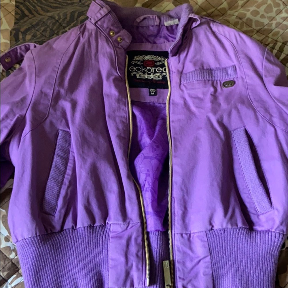 Ecko purple crop top jacket
